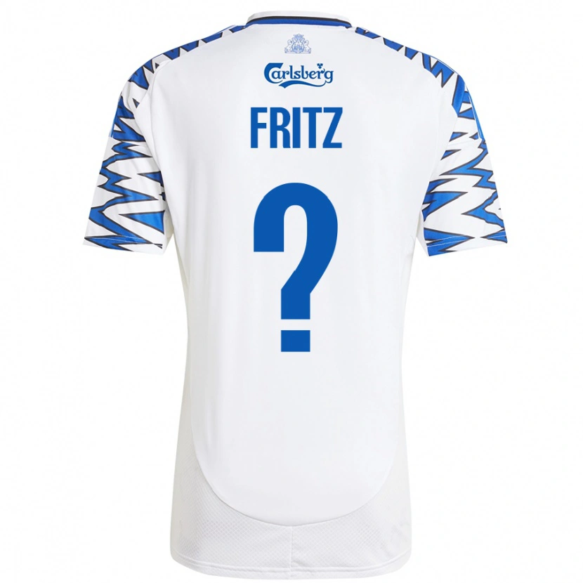 Danxen Kid Gustav Fritz #0 White Sky Blue Home Jersey 2024/25 T-Shirt