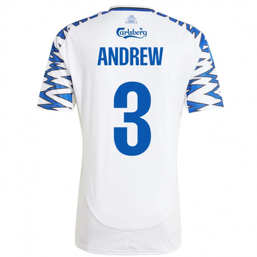 Danxen Kid Tristan Andrew #3 White Sky Blue Home Jersey 2024/25 T-Shirt