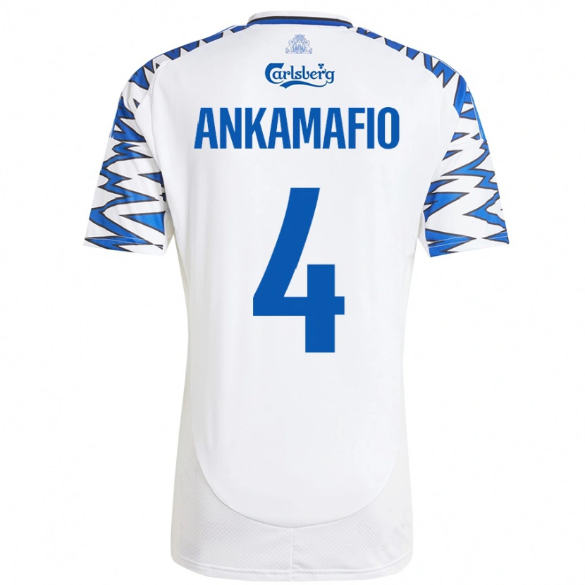 Danxen Kid Graham Ankamafio #4 White Sky Blue Home Jersey 2024/25 T-Shirt