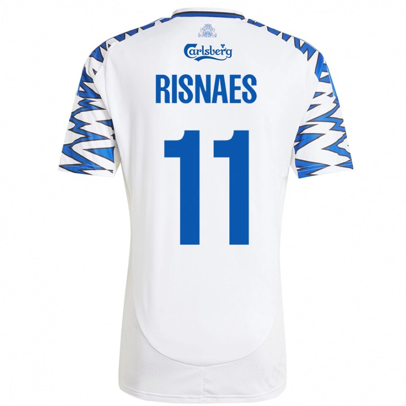 Danxen Kid Roberto Risnaes #11 White Sky Blue Home Jersey 2024/25 T-Shirt