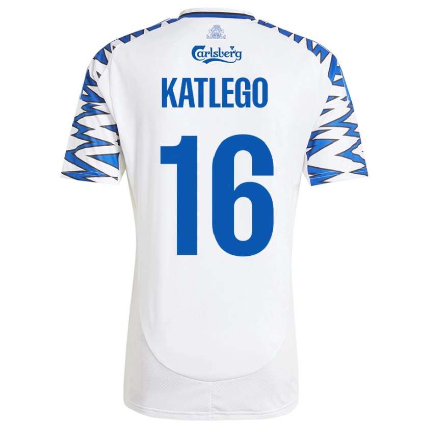 Danxen Kid David Katlego #16 White Sky Blue Home Jersey 2024/25 T-Shirt