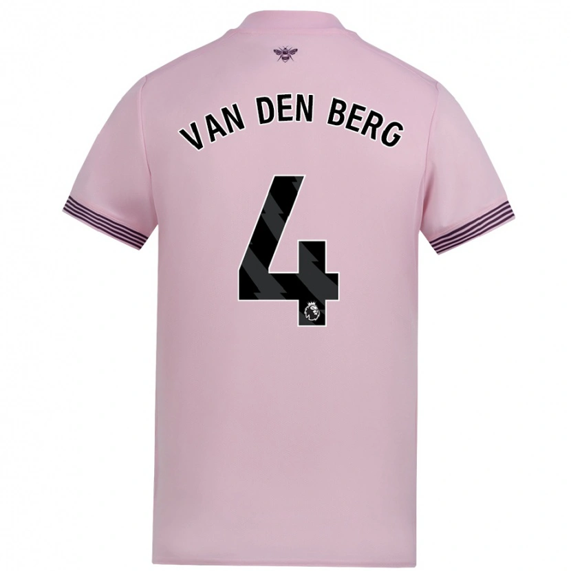 Danxen Kid Sepp Van Den Berg #4 Pink Away Jersey 2024/25 T-Shirt