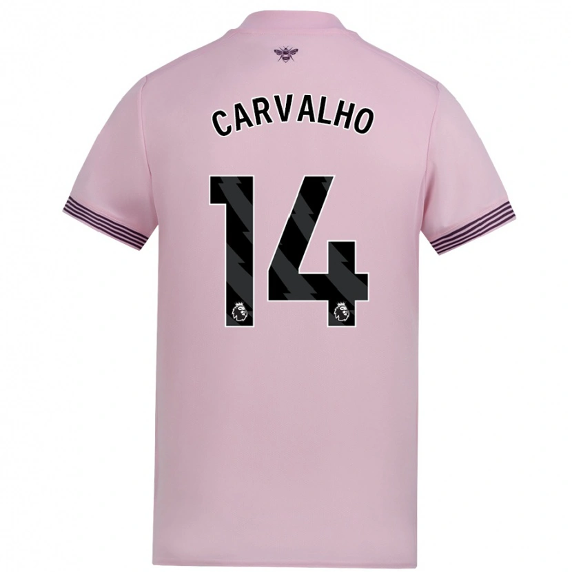 Danxen Kid Fábio Carvalho #14 Pink Away Jersey 2024/25 T-Shirt