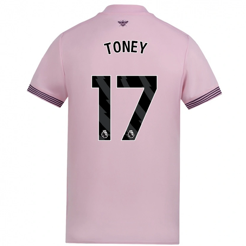 Danxen Kid Ivan Toney #17 Pink Away Jersey 2024/25 T-Shirt