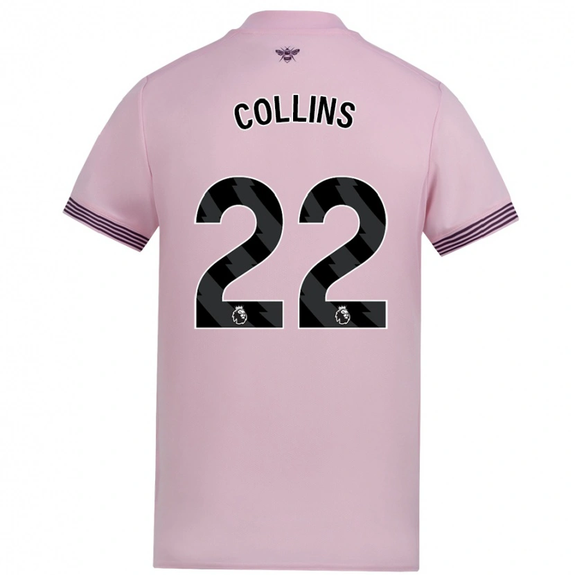 Danxen Kid Nathan Collins #22 Pink Away Jersey 2024/25 T-Shirt