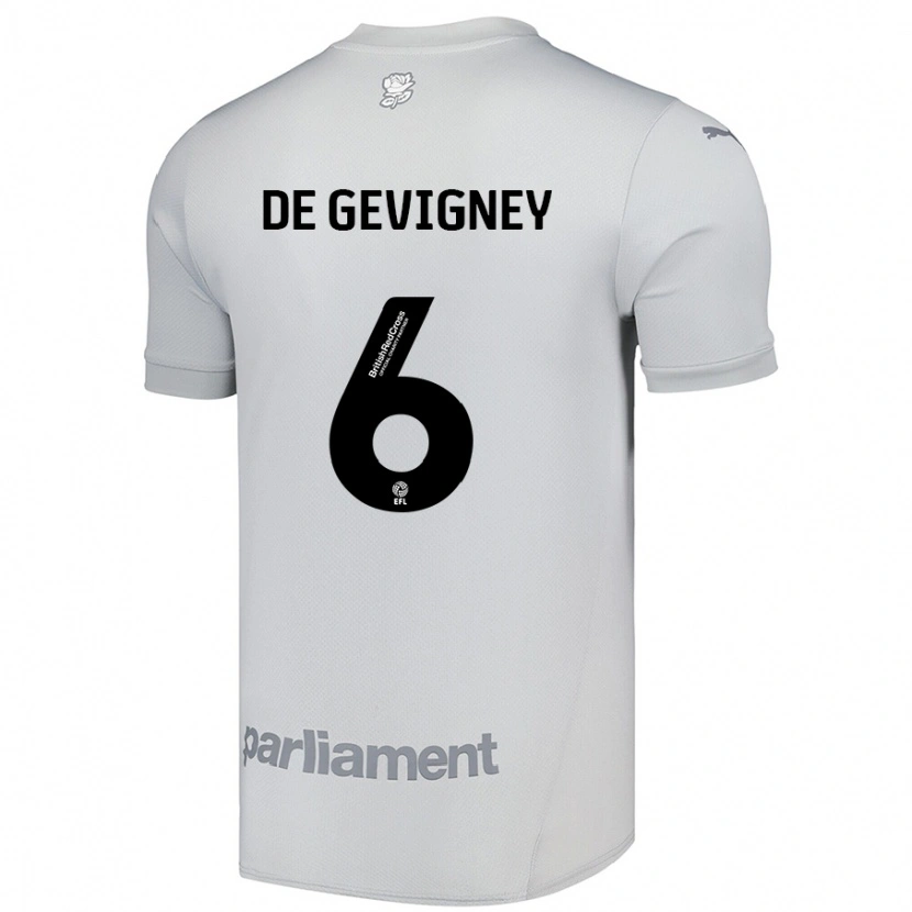 Danxen Kid Maël De Gevigney #6 Silver Gray Away Jersey 2024/25 T-Shirt