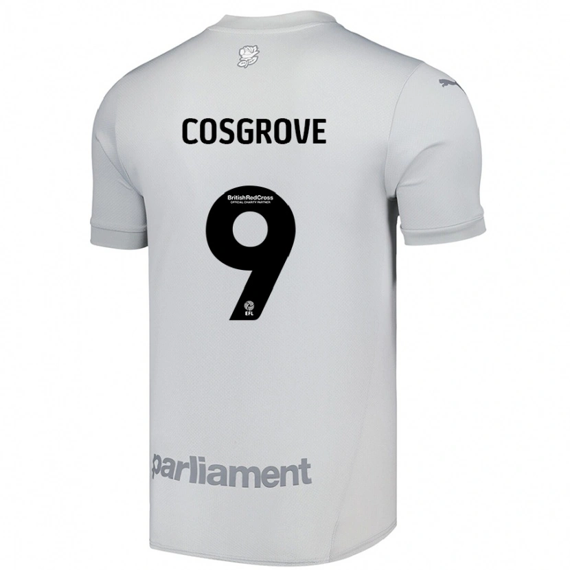 Danxen Kid Sam Cosgrove #9 Silver Gray Away Jersey 2024/25 T-Shirt