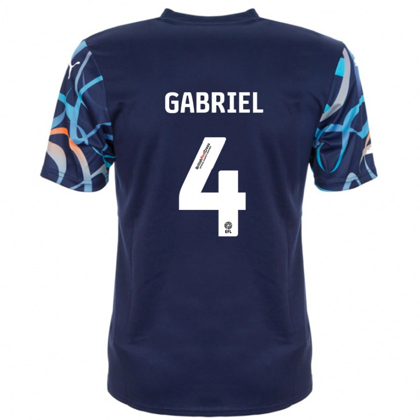 Danxen Kid Jordan Lawrence-Gabriel #4 Navy Blue Away Jersey 2024/25 T-Shirt