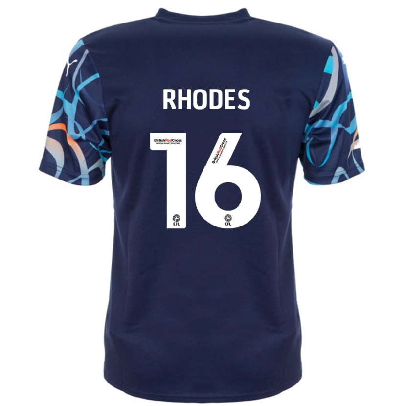 Danxen Kid Jordan Rhodes #16 Navy Blue Away Jersey 2024/25 T-Shirt