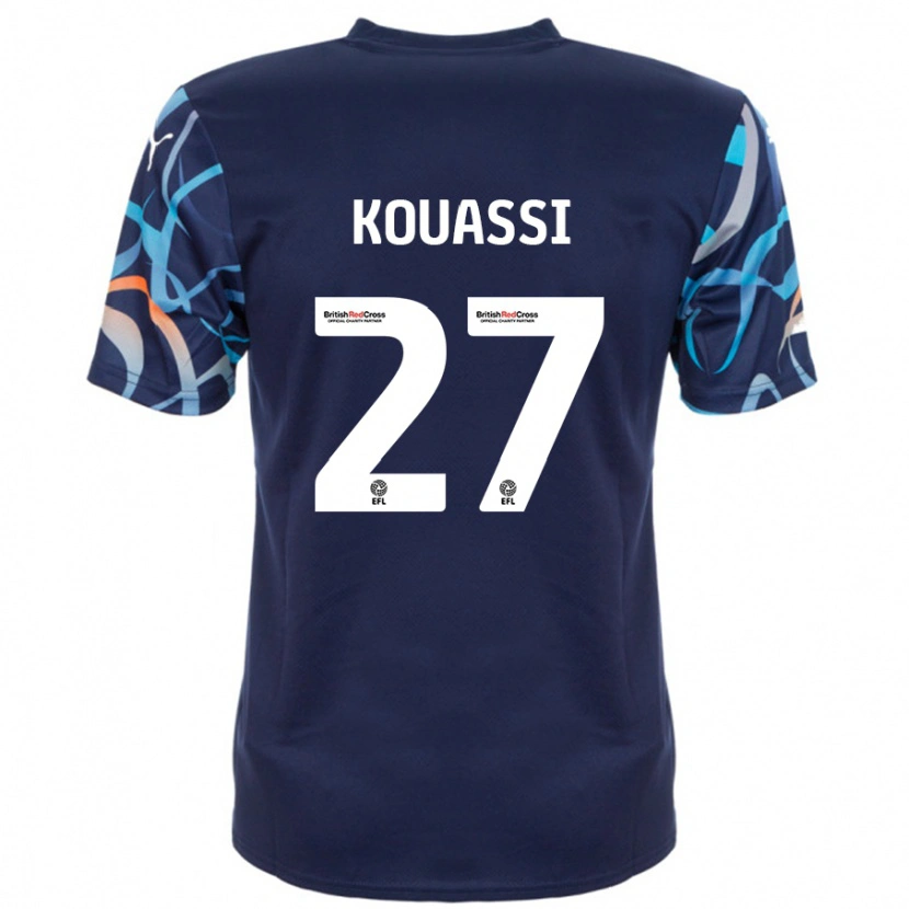 Danxen Kid Kylian Kouassi #27 Navy Blue Away Jersey 2024/25 T-Shirt