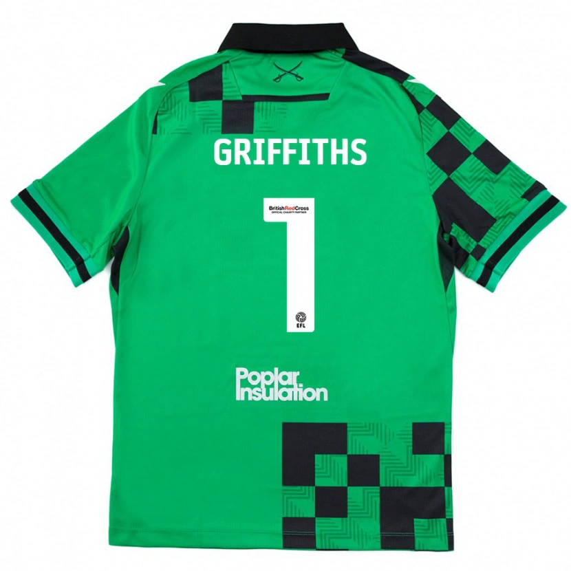 Danxen Kid Josh Griffiths #1 Green Black Away Jersey 2024/25 T-Shirt