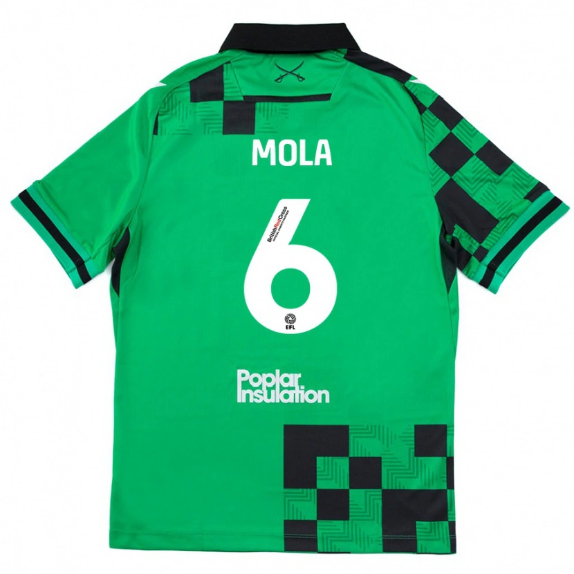 Danxen Kid Clinton Mola #6 Green Black Away Jersey 2024/25 T-Shirt