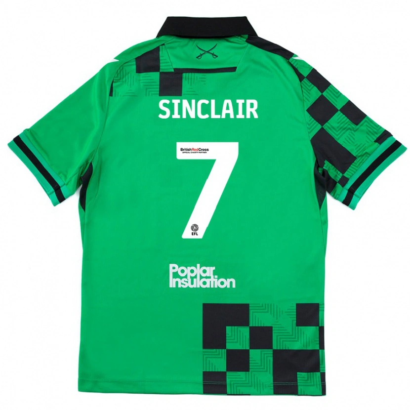 Danxen Kid Scott Sinclair #7 Green Black Away Jersey 2024/25 T-Shirt