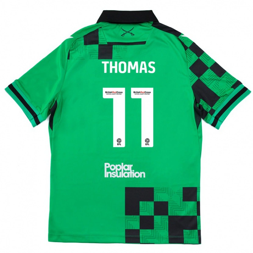 Danxen Kid Luke Thomas #11 Green Black Away Jersey 2024/25 T-Shirt