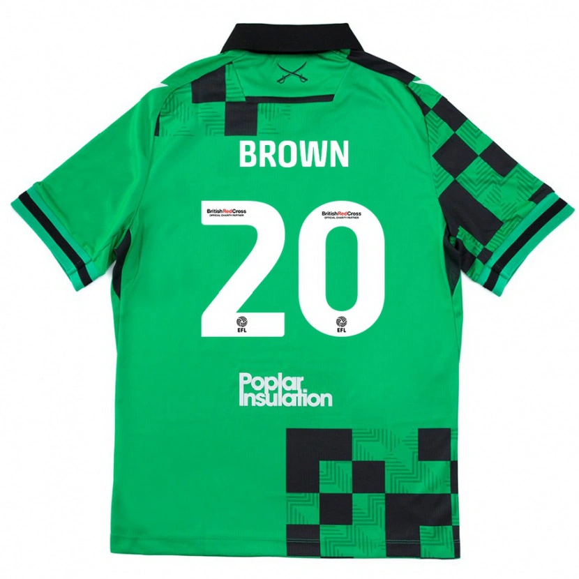 Danxen Kid Jevani Brown #20 Green Black Away Jersey 2024/25 T-Shirt