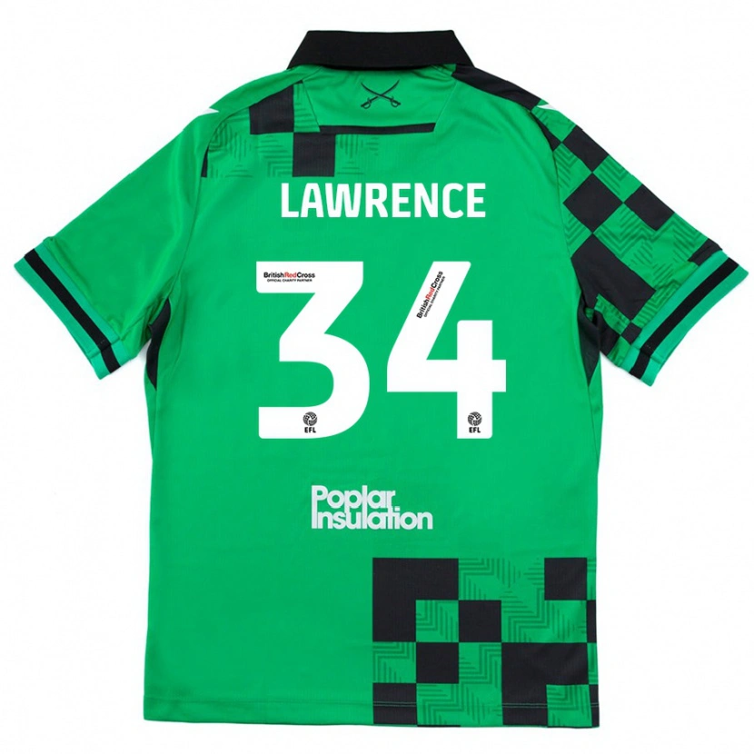 Danxen Kid Jerry Lawrence #34 Green Black Away Jersey 2024/25 T-Shirt