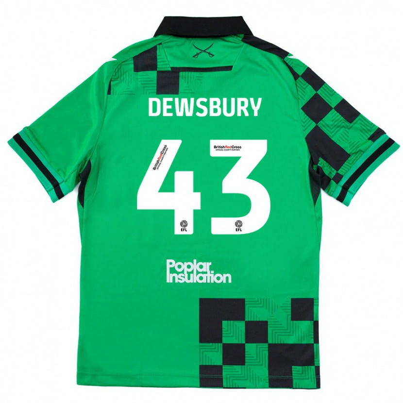 Danxen Kid Ollie Dewsbury #43 Green Black Away Jersey 2024/25 T-Shirt