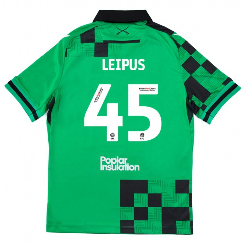 Danxen Kid Brooklyn Leipus #45 Green Black Away Jersey 2024/25 T-Shirt