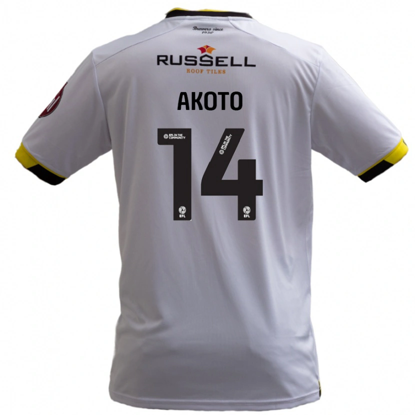 Danxen Kid Nick Akoto #14 White Away Jersey 2024/25 T-Shirt