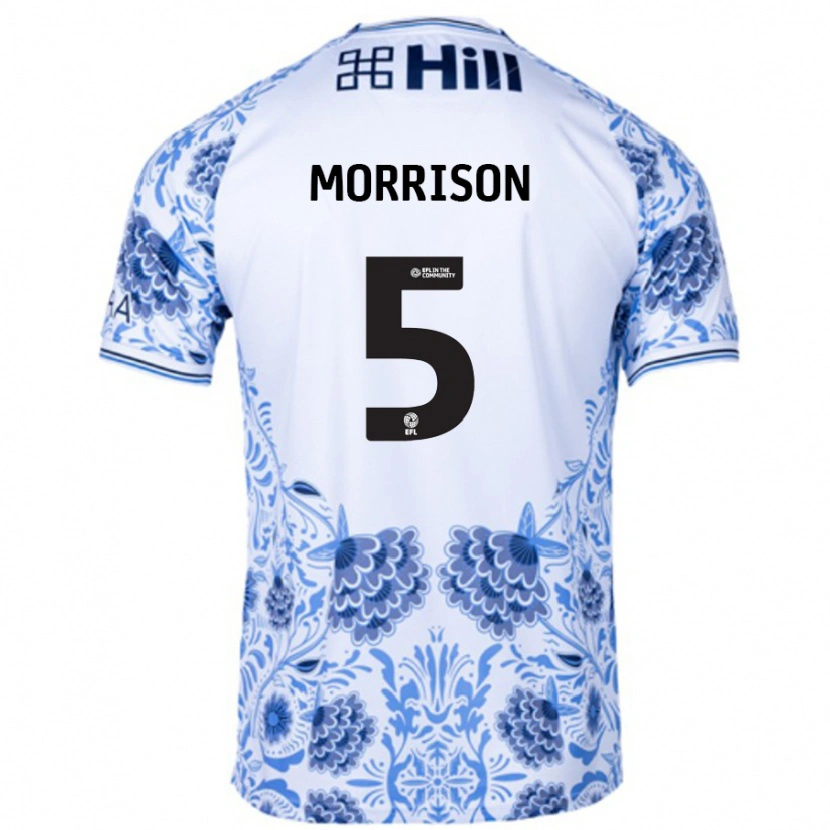 Danxen Kid Michael Morrison #5 White Blue Away Jersey 2024/25 T-Shirt