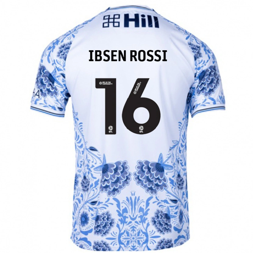 Danxen Kid Zeno Ibsen Rossi #16 White Blue Away Jersey 2024/25 T-Shirt