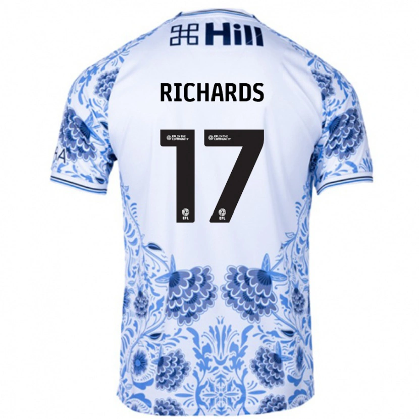 Danxen Kid Taylor Richards #17 White Blue Away Jersey 2024/25 T-Shirt