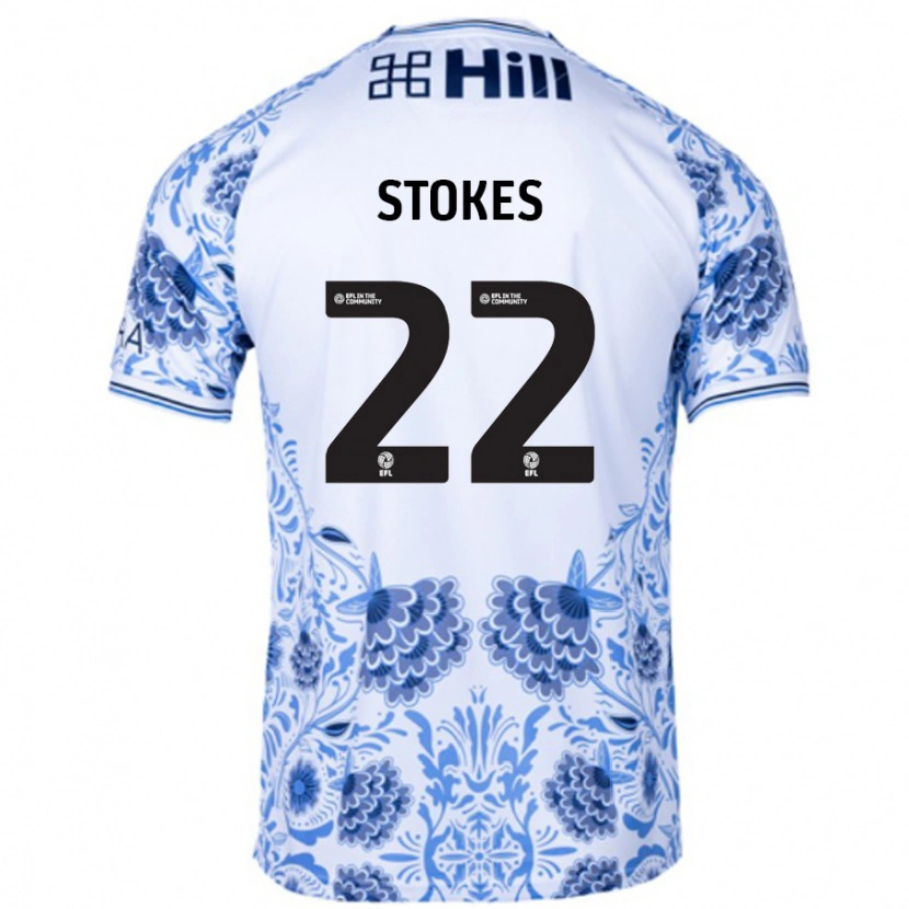 Danxen Kid Josh Stokes #22 White Blue Away Jersey 2024/25 T-Shirt