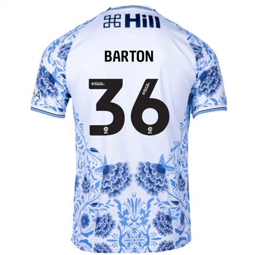 Danxen Kid Dan Barton #36 White Blue Away Jersey 2024/25 T-Shirt