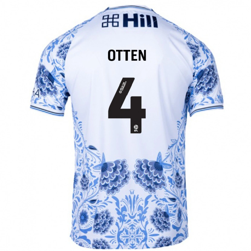 Danxen Kid Gisela Otten #4 White Blue Away Jersey 2024/25 T-Shirt