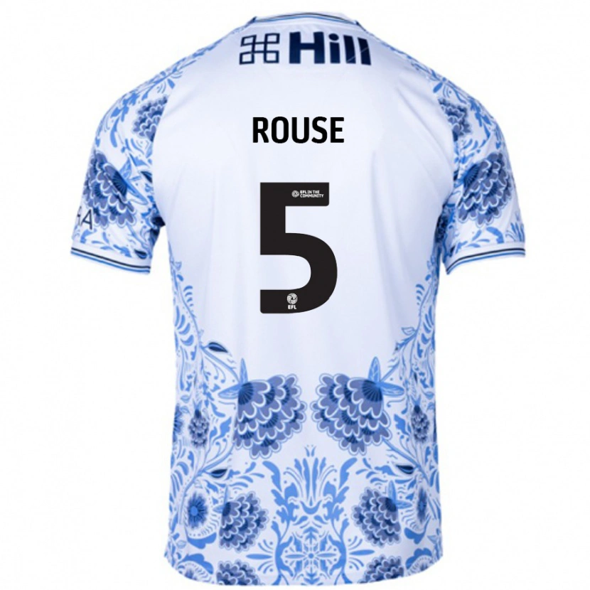 Danxen Kid Lauren Rouse #5 White Blue Away Jersey 2024/25 T-Shirt