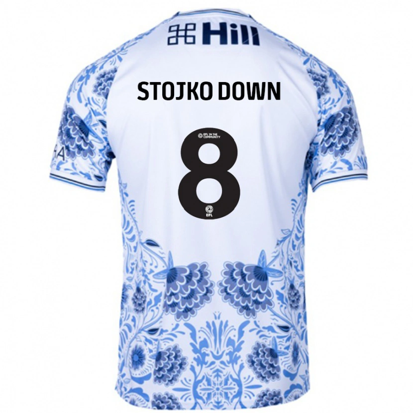 Danxen Kid Alysha Stojko-Down #8 White Blue Away Jersey 2024/25 T-Shirt