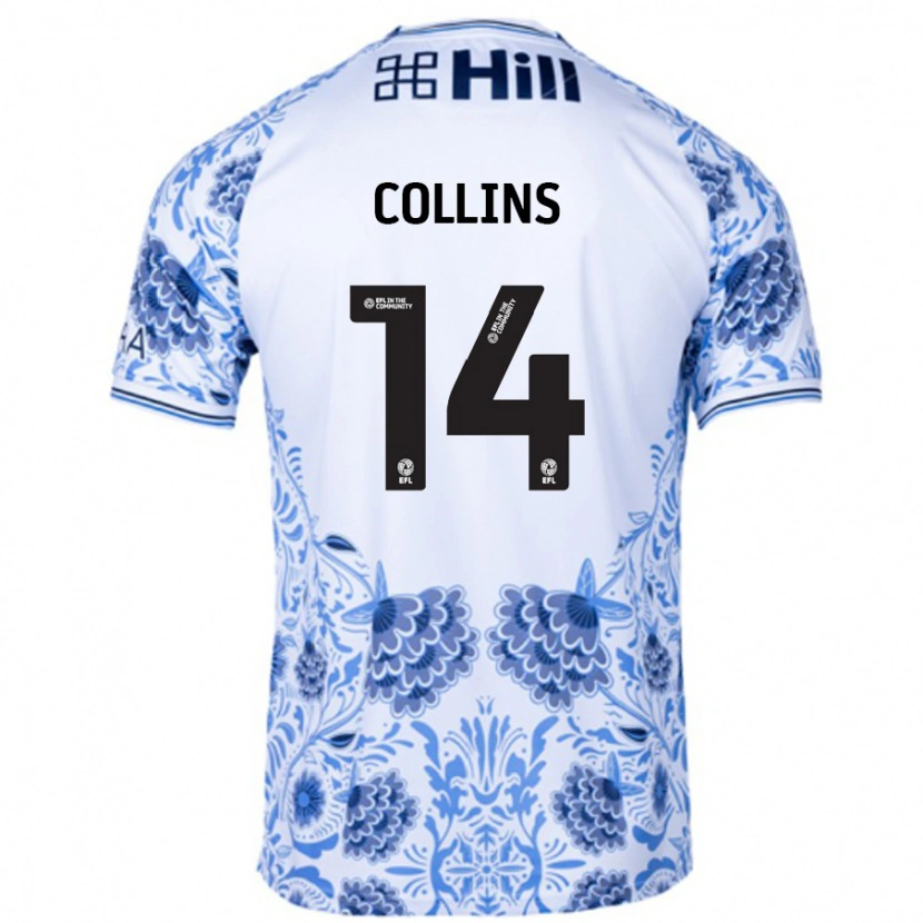 Danxen Kid Natasha Collins #14 White Blue Away Jersey 2024/25 T-Shirt