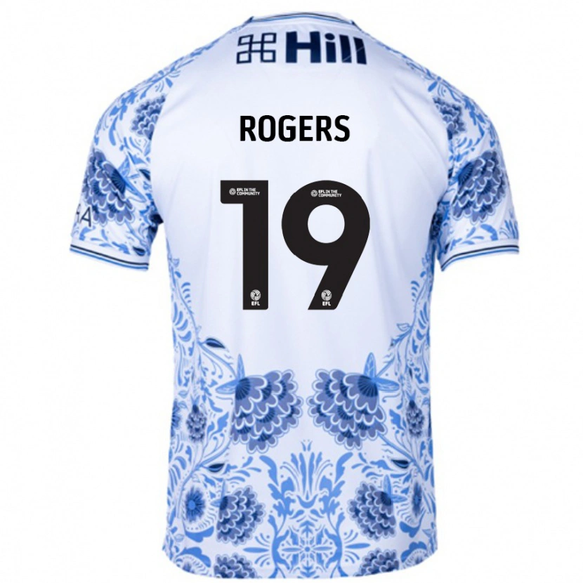 Danxen Kid Beatrice Rogers #19 White Blue Away Jersey 2024/25 T-Shirt