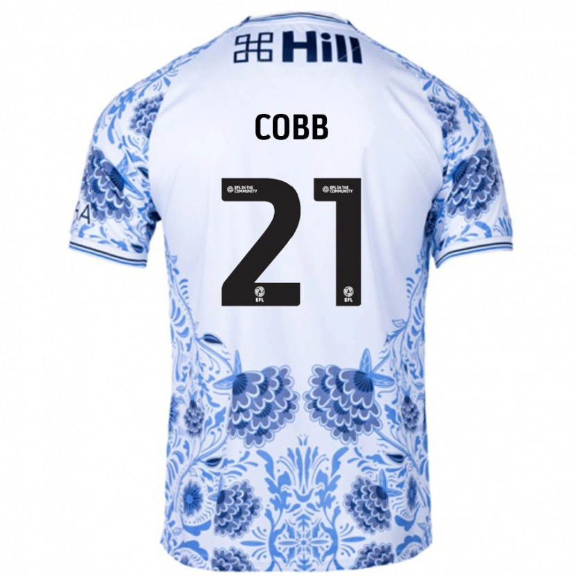 Danxen Kid Serena Cobb #21 White Blue Away Jersey 2024/25 T-Shirt