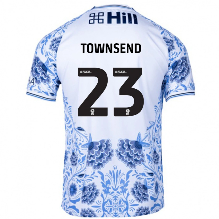 Danxen Kid Eleanor Townsend #23 White Blue Away Jersey 2024/25 T-Shirt