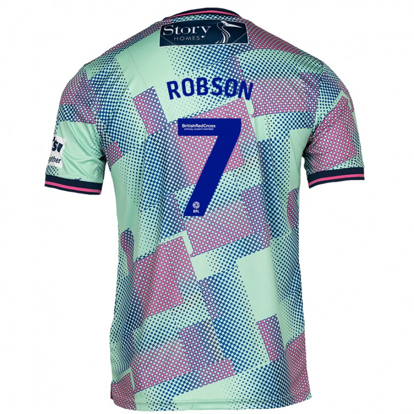 Danxen Kid Ethan Robson #7 Green Away Jersey 2024/25 T-Shirt