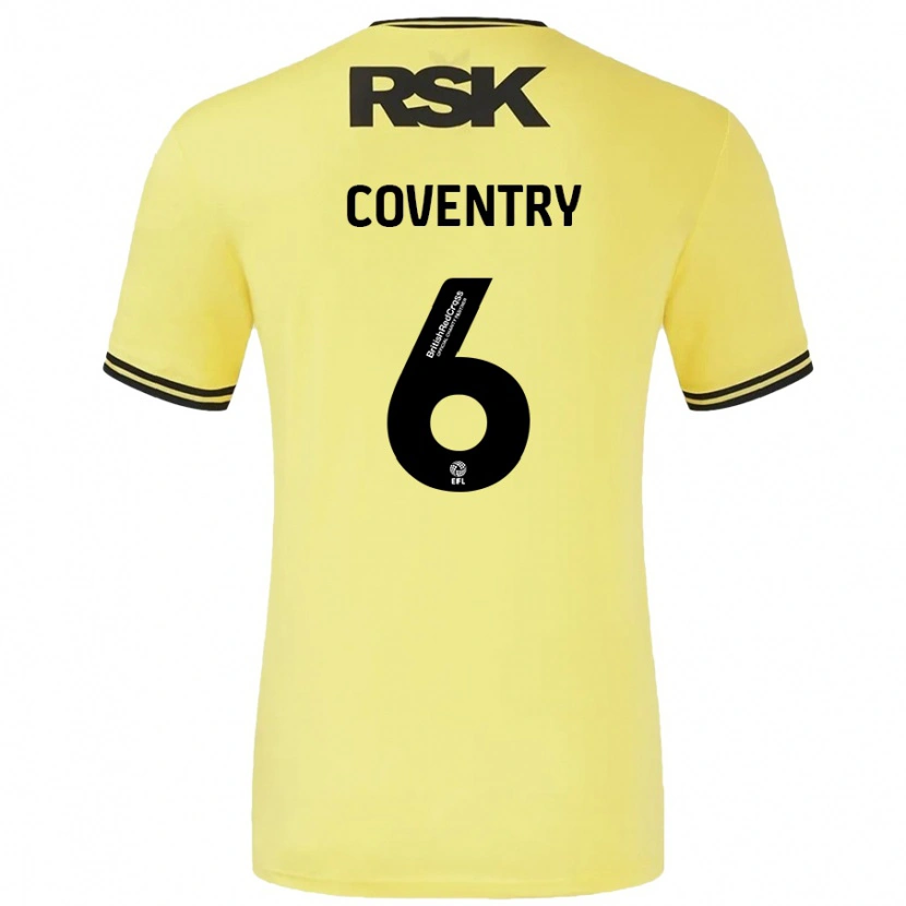 Danxen Kid Conor Coventry #6 Yellow Black Away Jersey 2024/25 T-Shirt