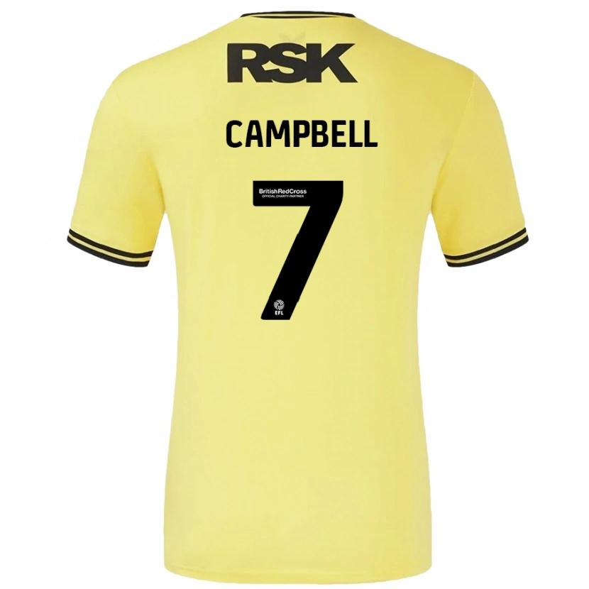 Danxen Kid Tyreece Campbell #7 Yellow Black Away Jersey 2024/25 T-Shirt