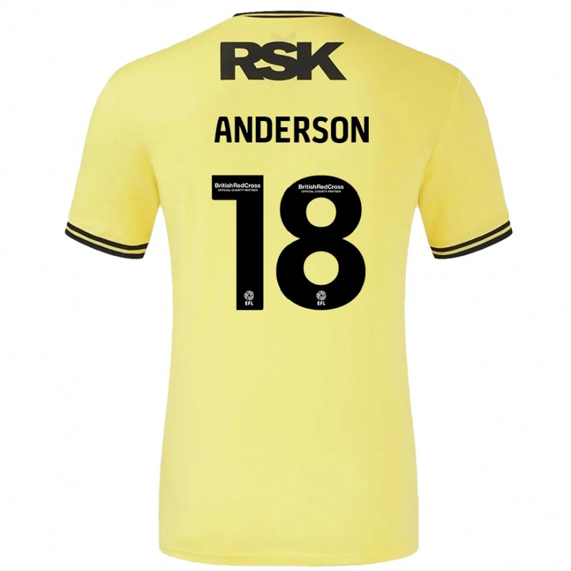 Danxen Kid Karoy Anderson #18 Yellow Black Away Jersey 2024/25 T-Shirt