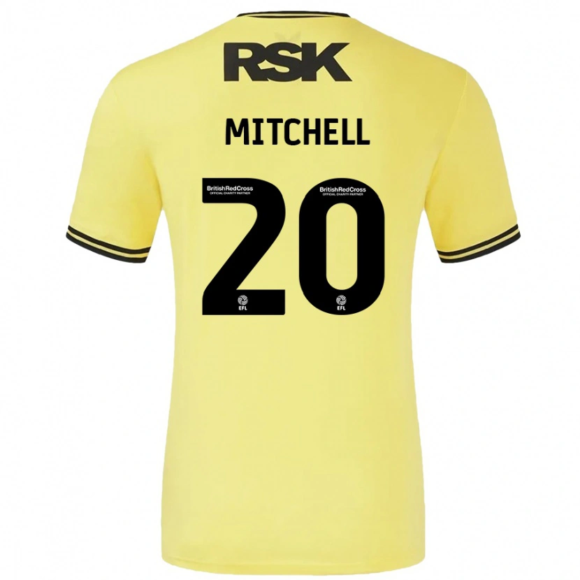 Danxen Kid Zach Mitchell #20 Yellow Black Away Jersey 2024/25 T-Shirt