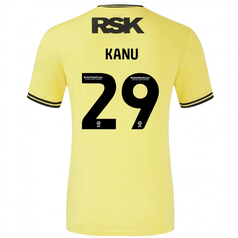 Danxen Kid Daniel Kanu #29 Yellow Black Away Jersey 2024/25 T-Shirt