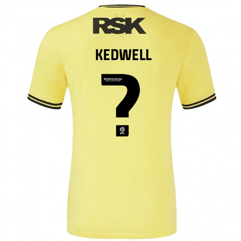 Danxen Kid Harvey Kedwell #0 Yellow Black Away Jersey 2024/25 T-Shirt