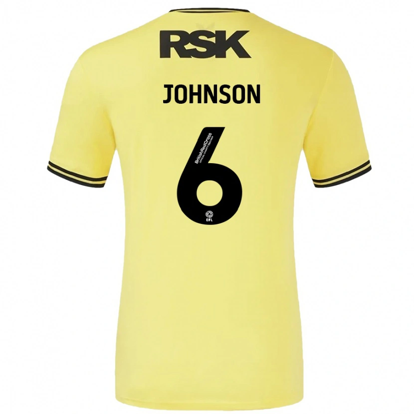 Danxen Kid Melissa Johnson #6 Yellow Black Away Jersey 2024/25 T-Shirt