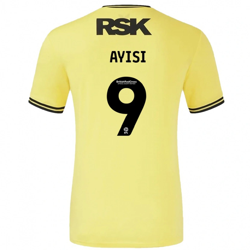 Danxen Kid Freda Ayisi #9 Yellow Black Away Jersey 2024/25 T-Shirt