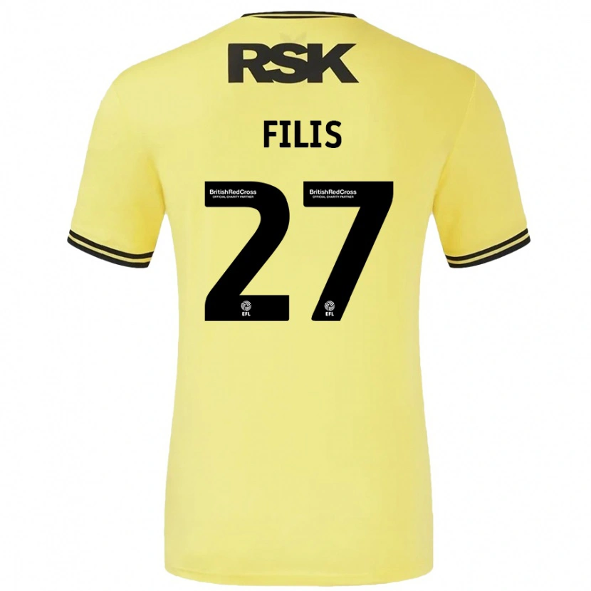 Danxen Kid Melisa Filis #27 Yellow Black Away Jersey 2024/25 T-Shirt