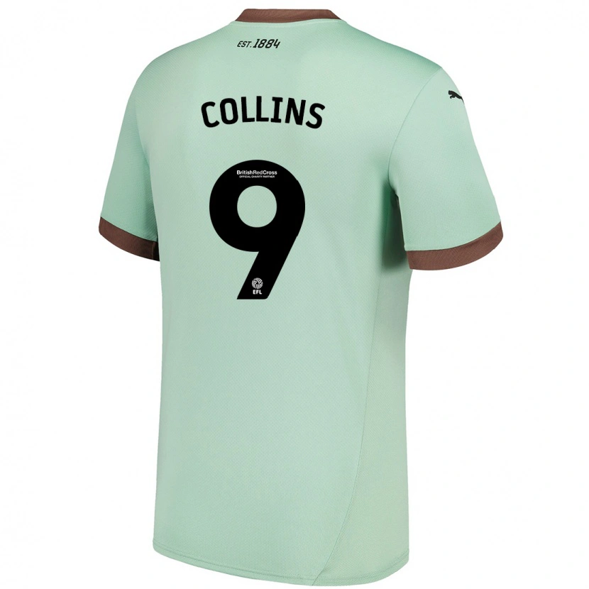 Danxen Kid James Collins #9 Pale Green Away Jersey 2024/25 T-Shirt