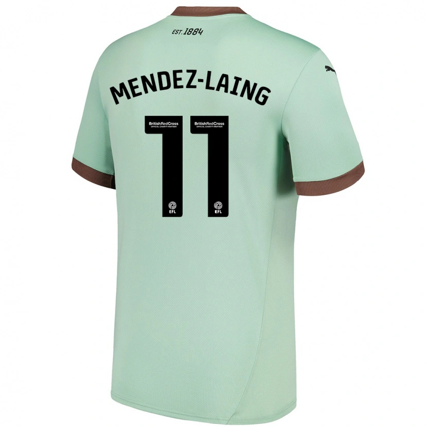 Danxen Kid Nathaniel Méndez-Laing #11 Pale Green Away Jersey 2024/25 T-Shirt