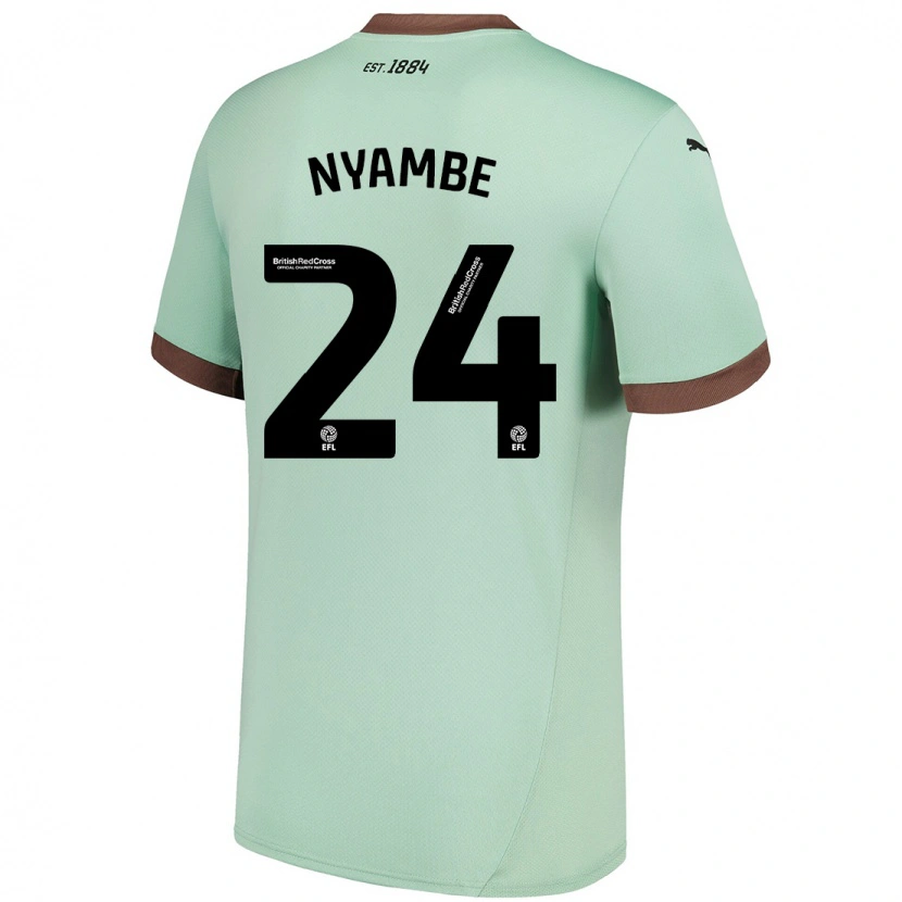 Danxen Kid Ryan Nyambe #24 Pale Green Away Jersey 2024/25 T-Shirt