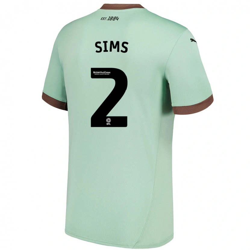 Danxen Kid Amy Sims #2 Pale Green Away Jersey 2024/25 T-Shirt