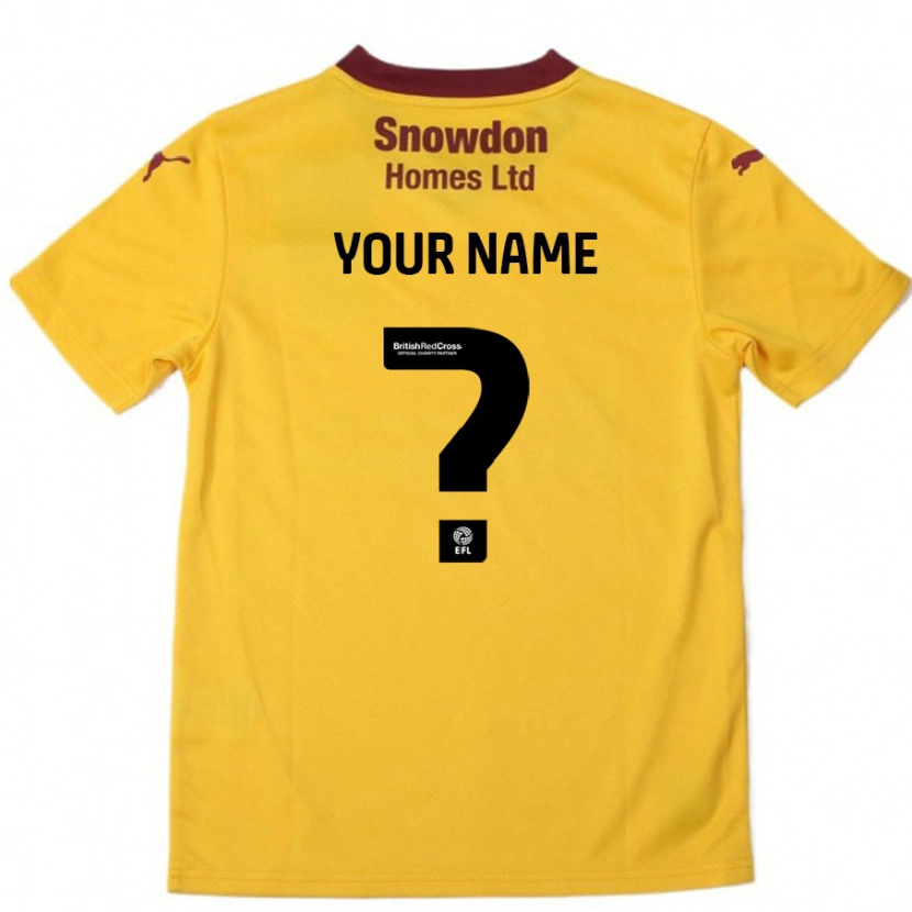 Danxen Kid Your Name #0 Orange  Burgundy Away Jersey 2024/25 T-Shirt